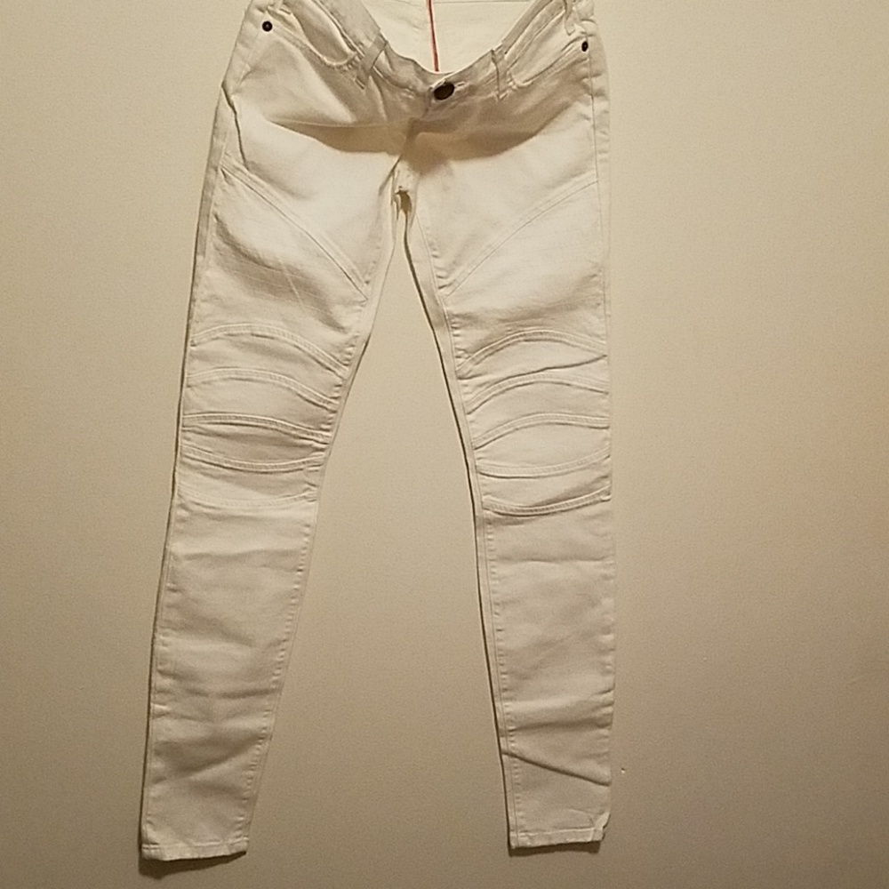 Current/Elliott Motto Skinny Jeans White
